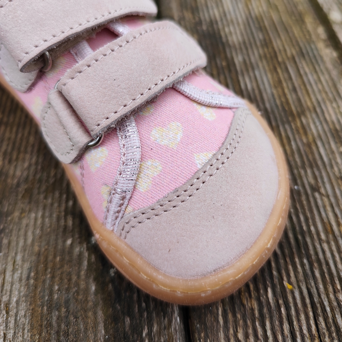 Basket enfant en toile EF Barefoot -23-3404-1603 rose déco coeurs - sur la boutique Liberty Pieds-7