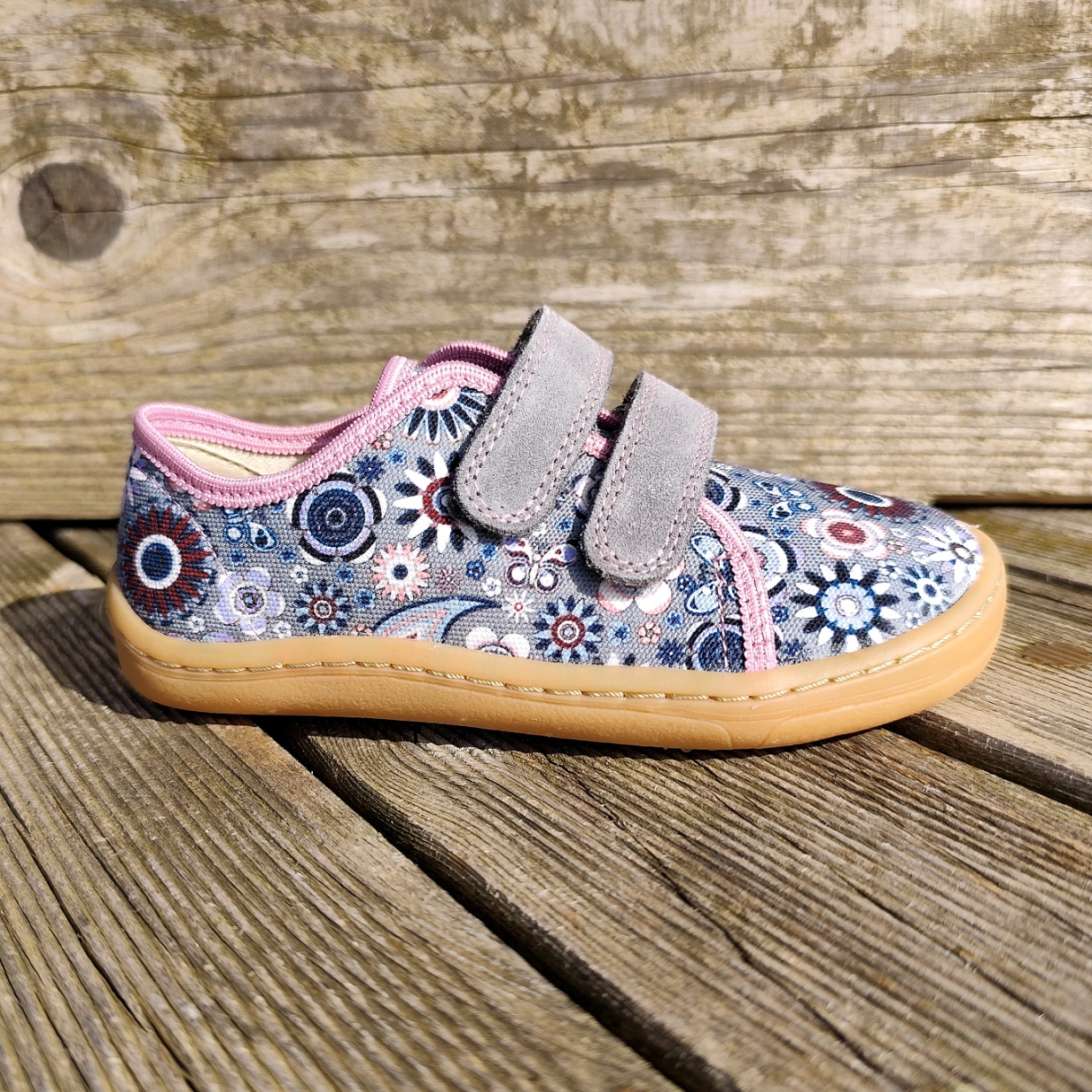 Baskets toile Froddo barefoot G1700379-37 Mandala grey pink sur la boutique Liberty Pieds (11)