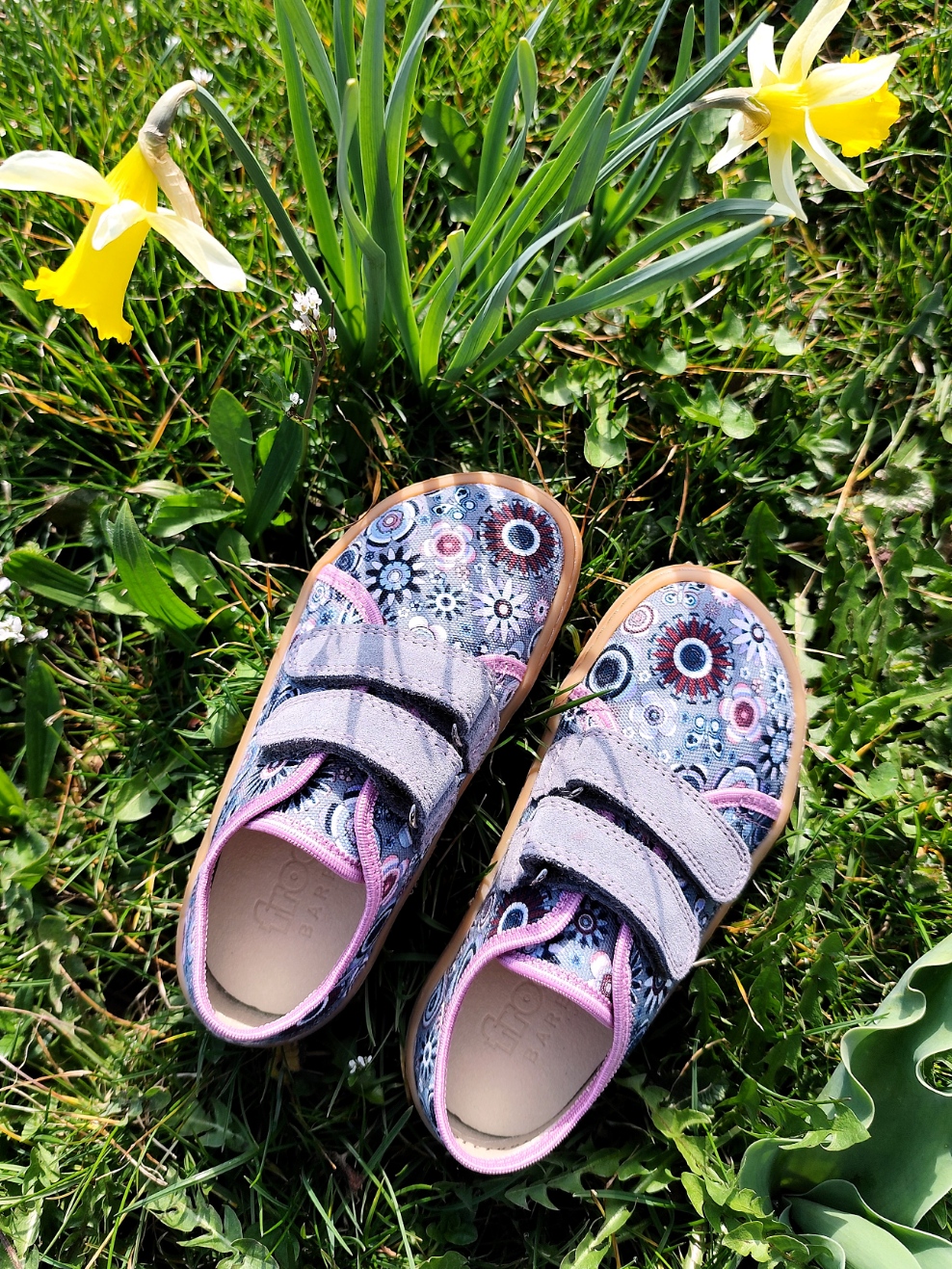 Baskets toile Froddo barefoot G1700379-37 Mandala grey pink sur la boutique Liberty Pieds (15)
