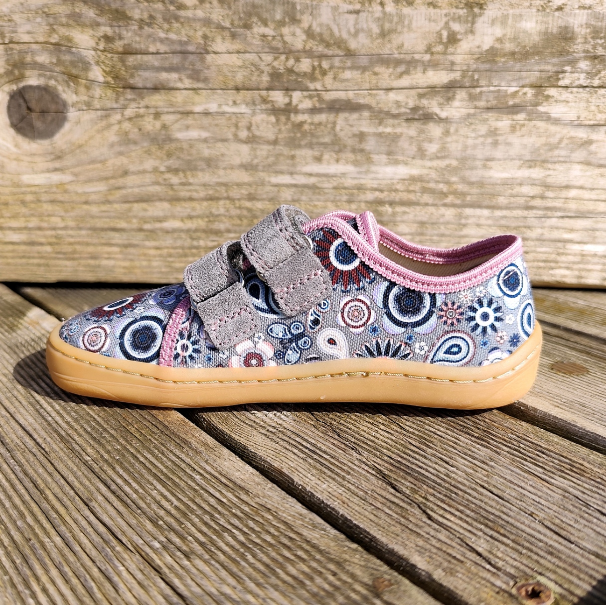 Baskets toile Froddo barefoot G1700379-37 Mandala grey pink sur la boutique Liberty Pieds (10)