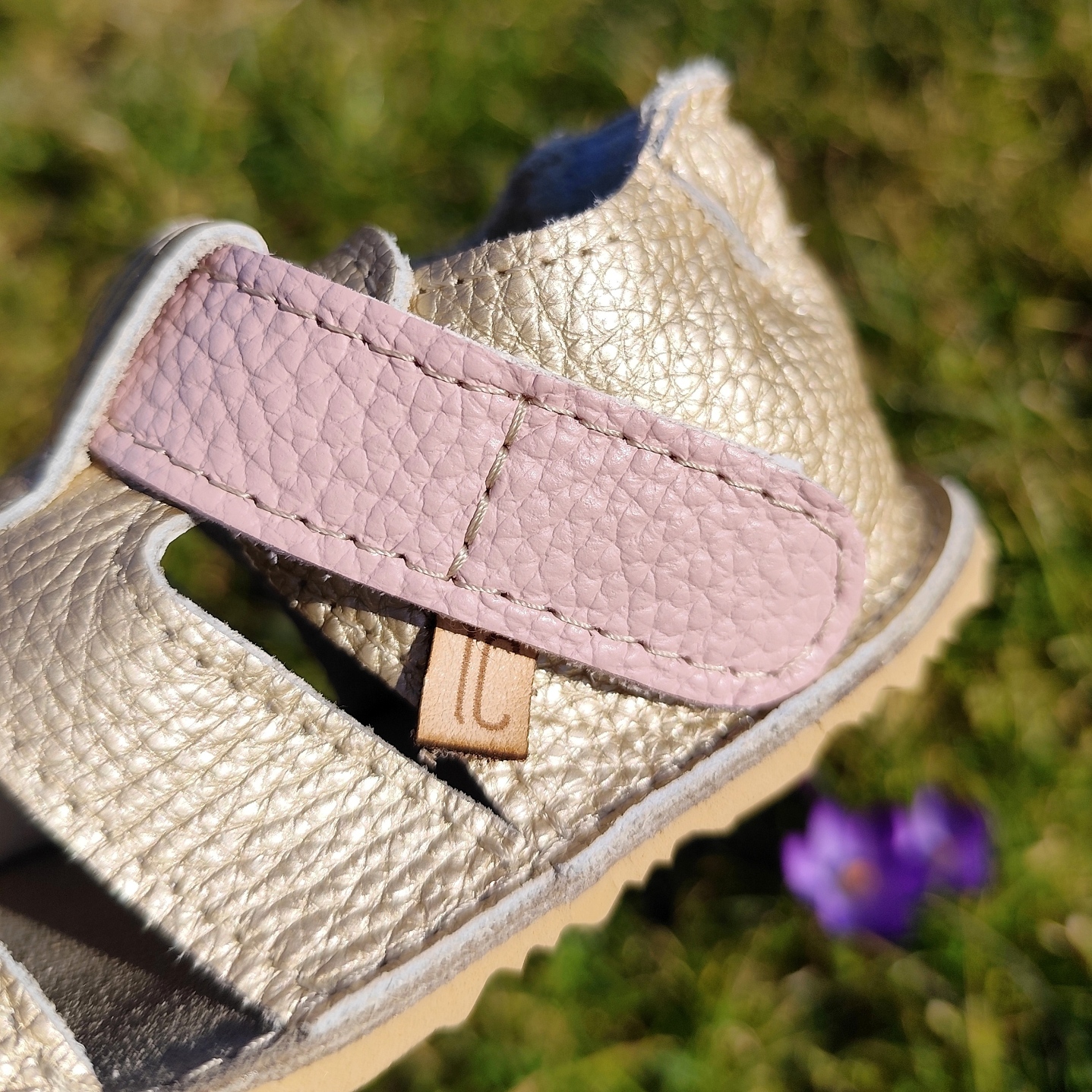 Sandales enfants Ptit scratch été Tomar Creation or-rose sur la boutique Liberty Pieds-3