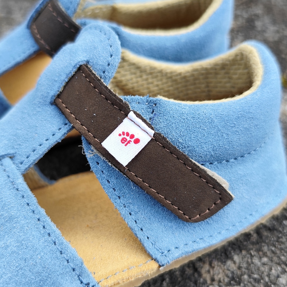 sandales EF barefoot bleu denim sur la boutique Liberty Pieds-1