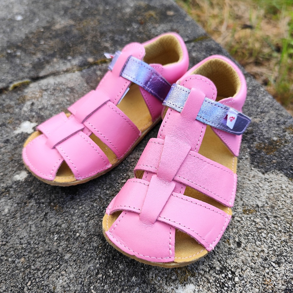 sandales EF barefoot rose sur la boutique Liberty Pieds