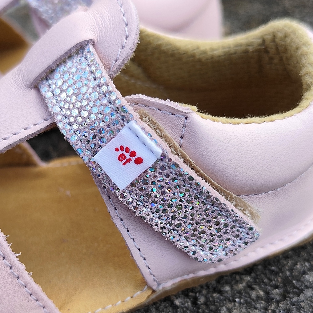 sandales EF barefoot rose poudré sur la boutique Liberty Pieds-1