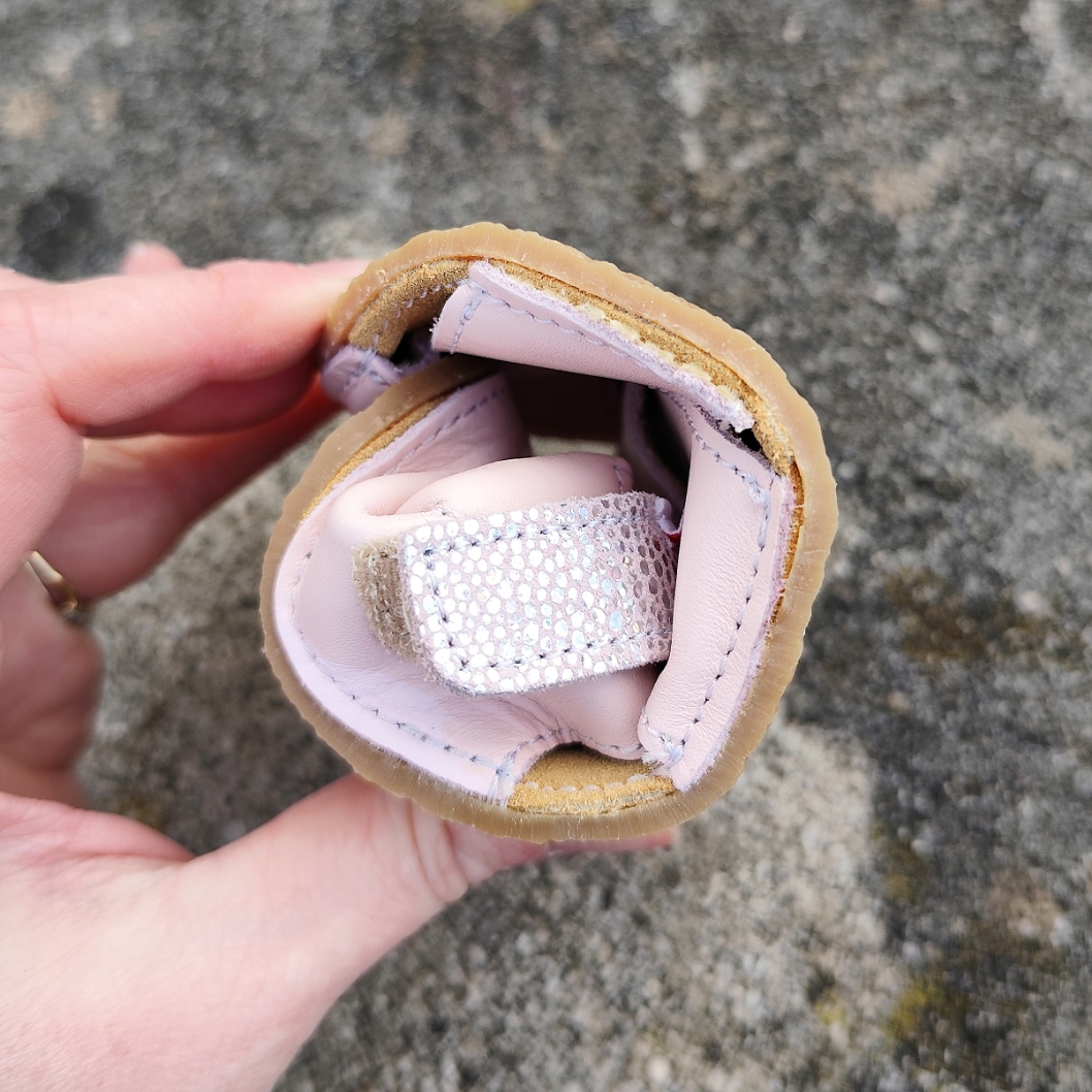sandales EF barefoot rose poudré sur la boutique Liberty Pieds-2