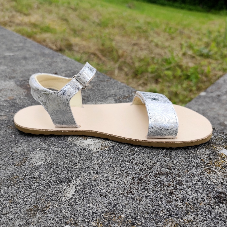 sandales adulte Ef barefoot motif argenté sur la boutique Liberty Pieds-5