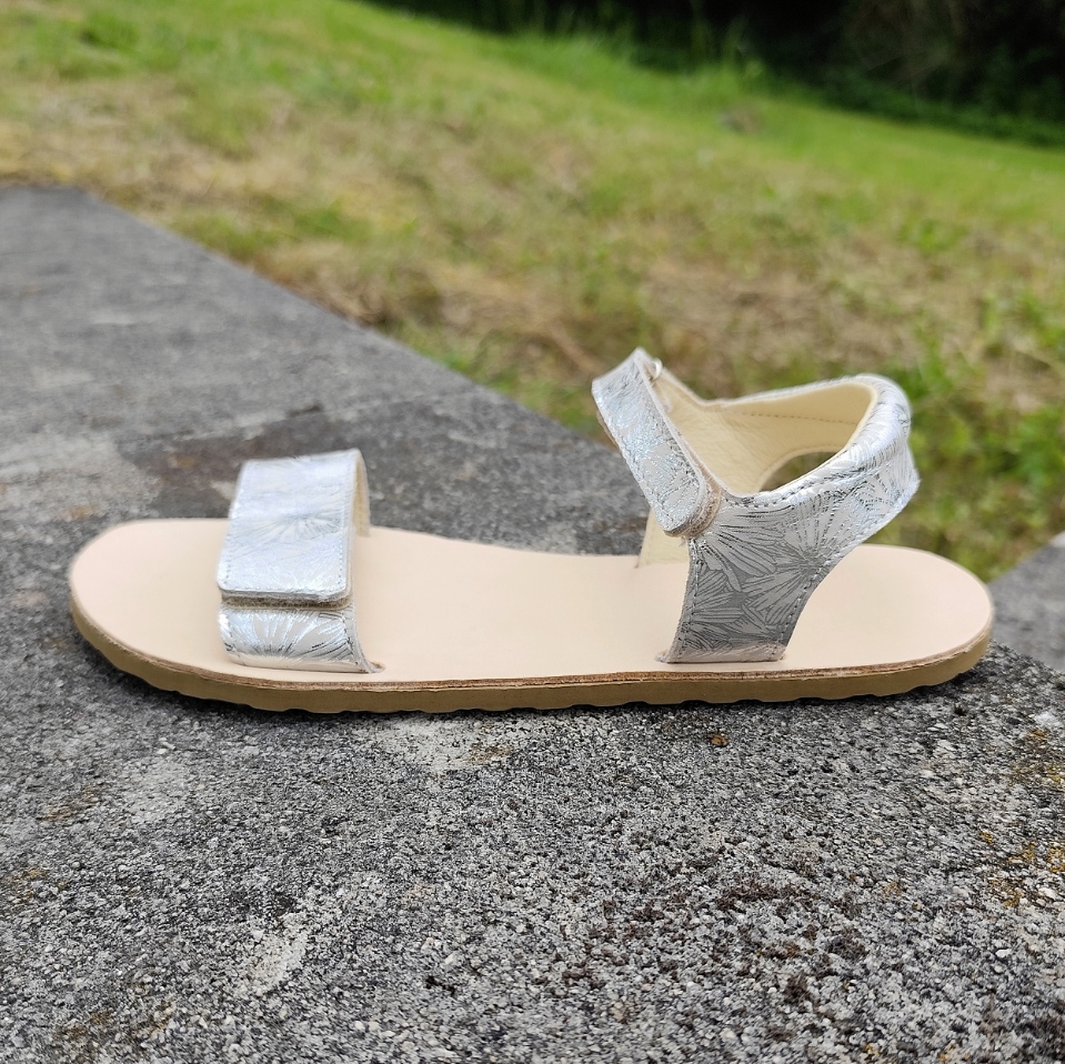 sandales adulte Ef barefoot motif argenté sur la boutique Liberty Pieds-6