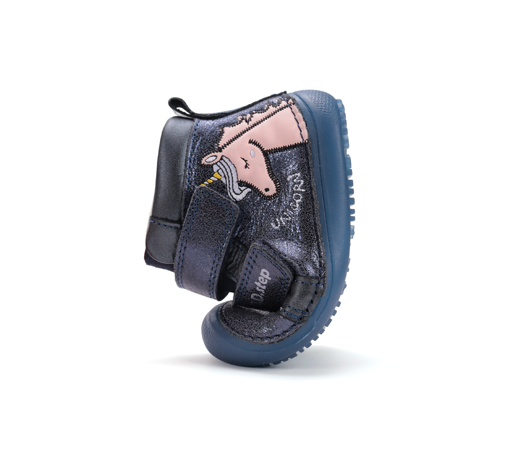 Chaussures montantes enfant DD step barefoot A063-52815A Royal Blue Licorne sur la boutique Liberty Pieds (8)