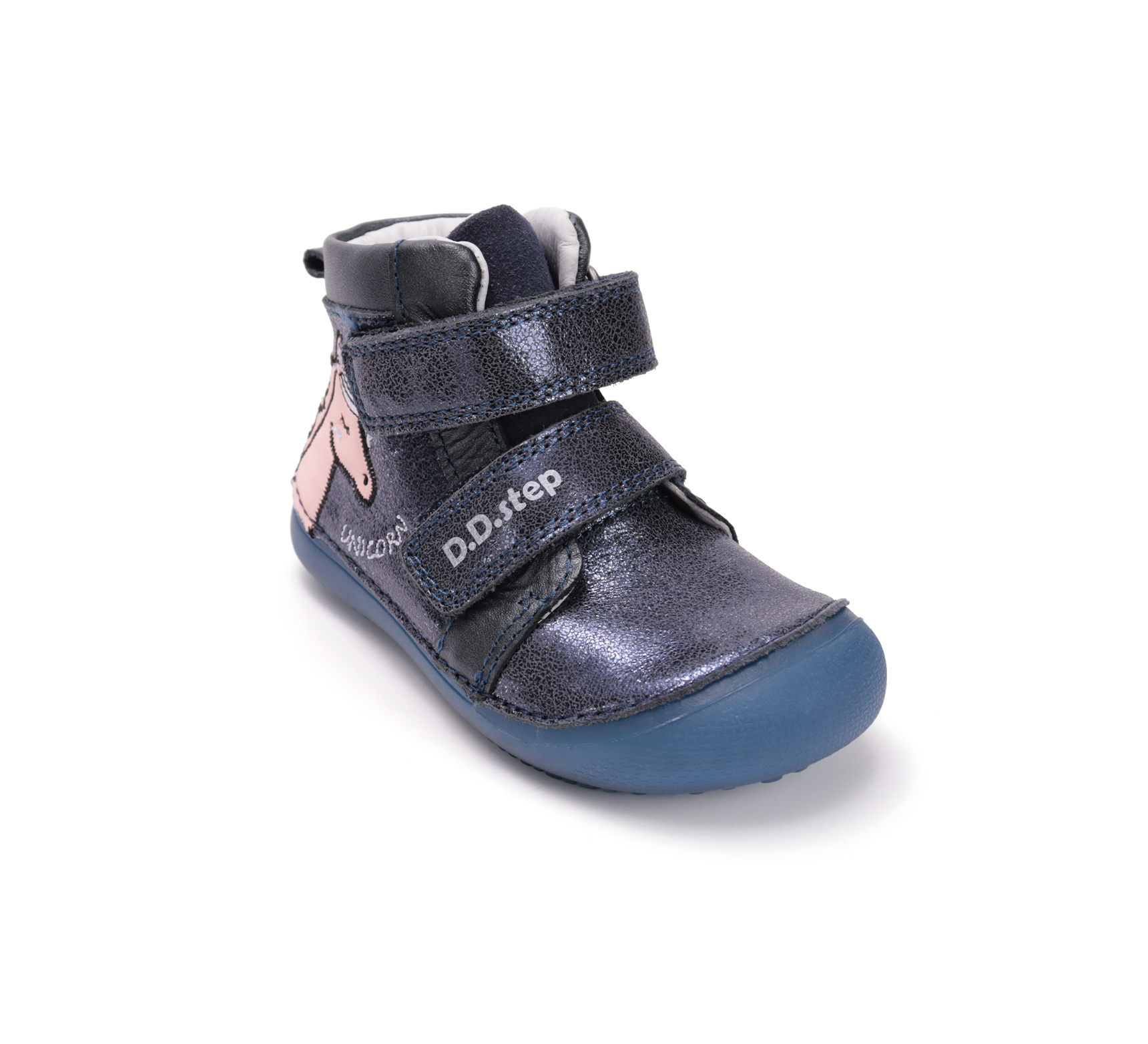 Chaussures montantes enfant DD step barefoot A063-52815A Royal Blue Licorne sur la boutique Liberty Pieds (7)