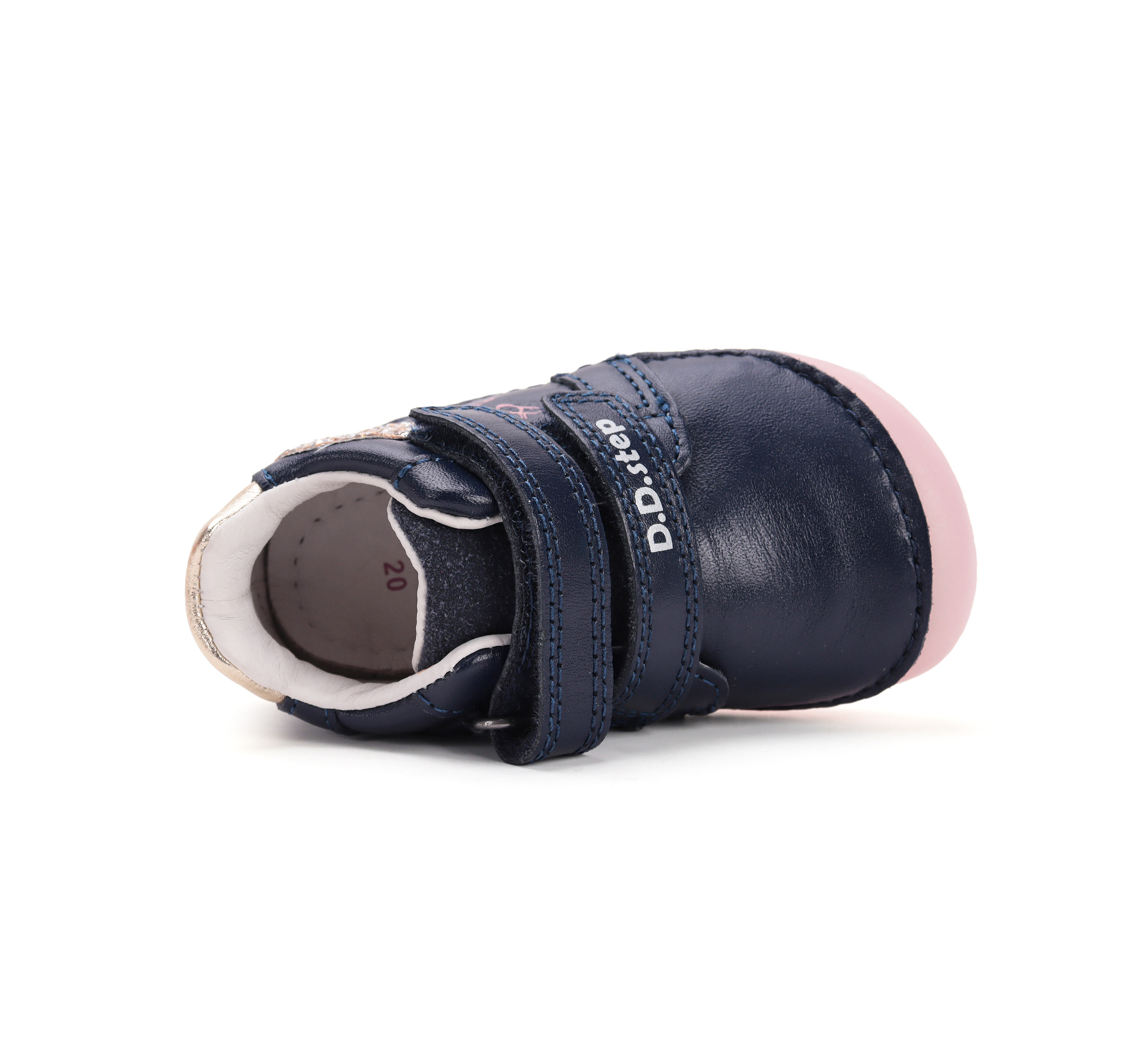 Chaussures enfant DD step barefoot S070-52838B Royal Blue papillon su rla boutique Liberty Pieds (4)