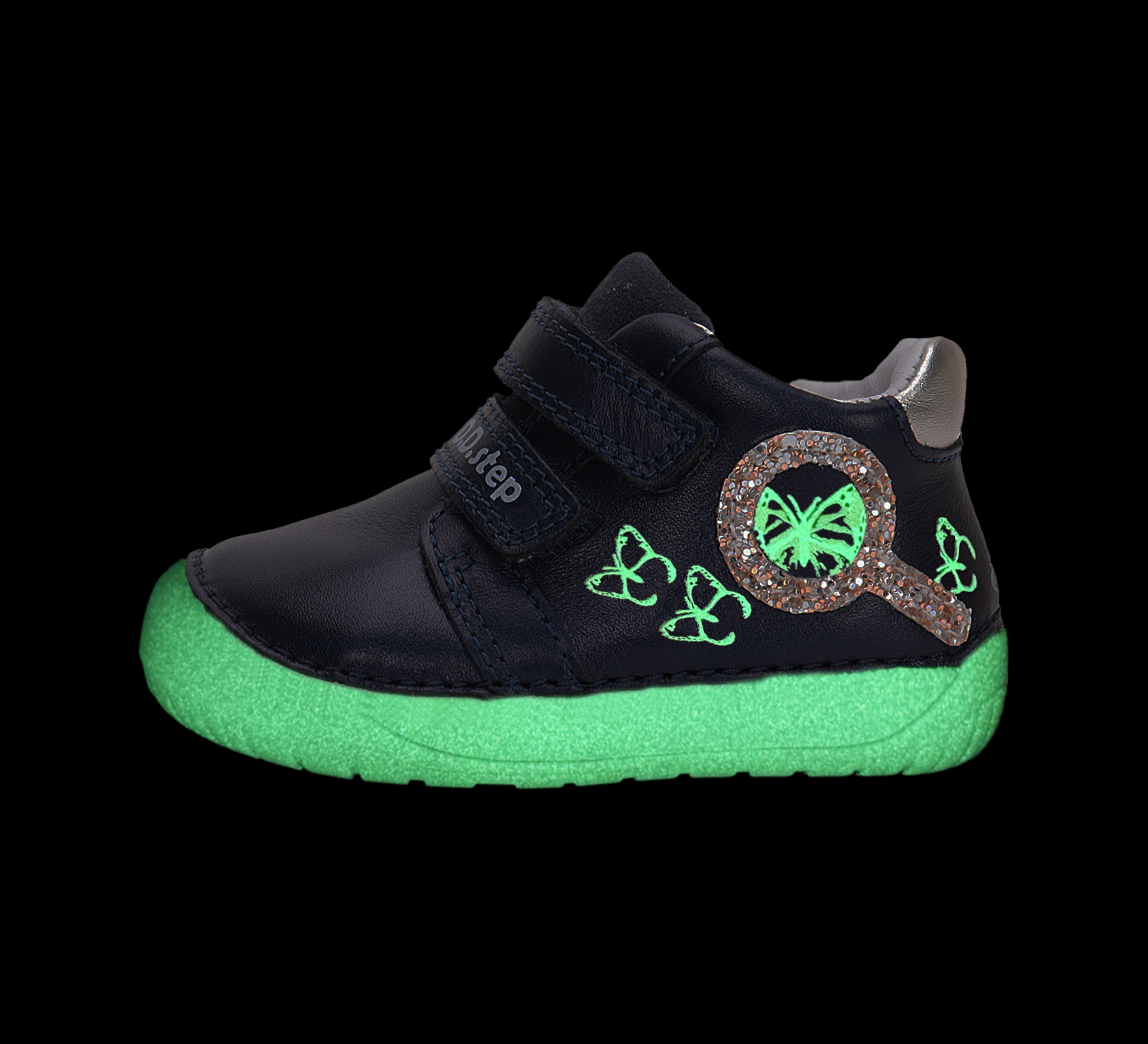 Chaussures enfant DD step barefoot S070-52838B Royal Blue papillon su rla boutique Liberty Pieds (9)