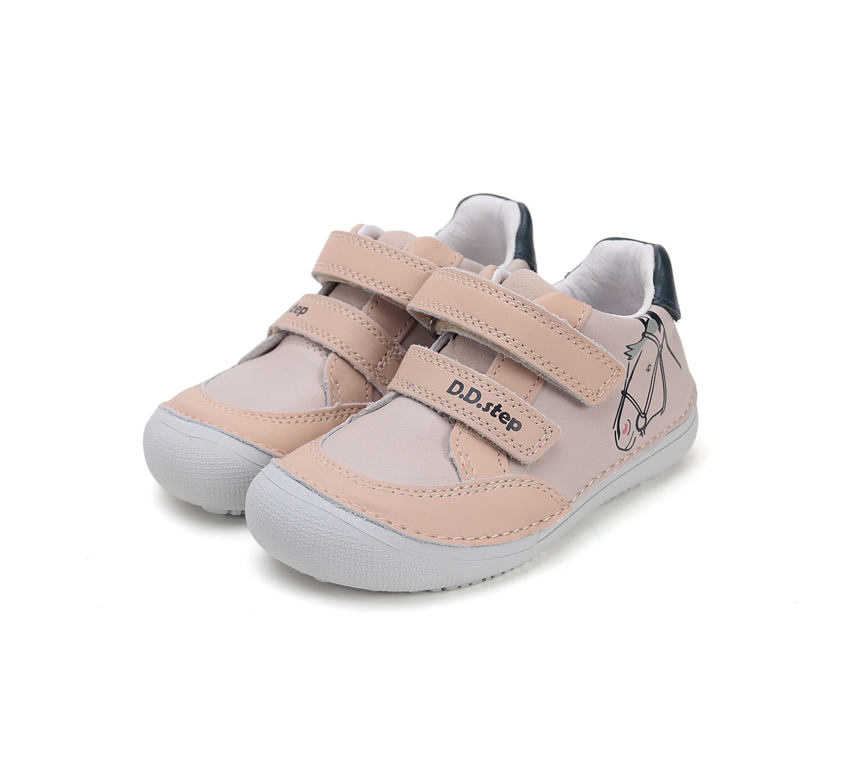 chaussures DD step barefoot S063-51264A Light Grey cheval sur la boutique Liberty Pieds (6)
