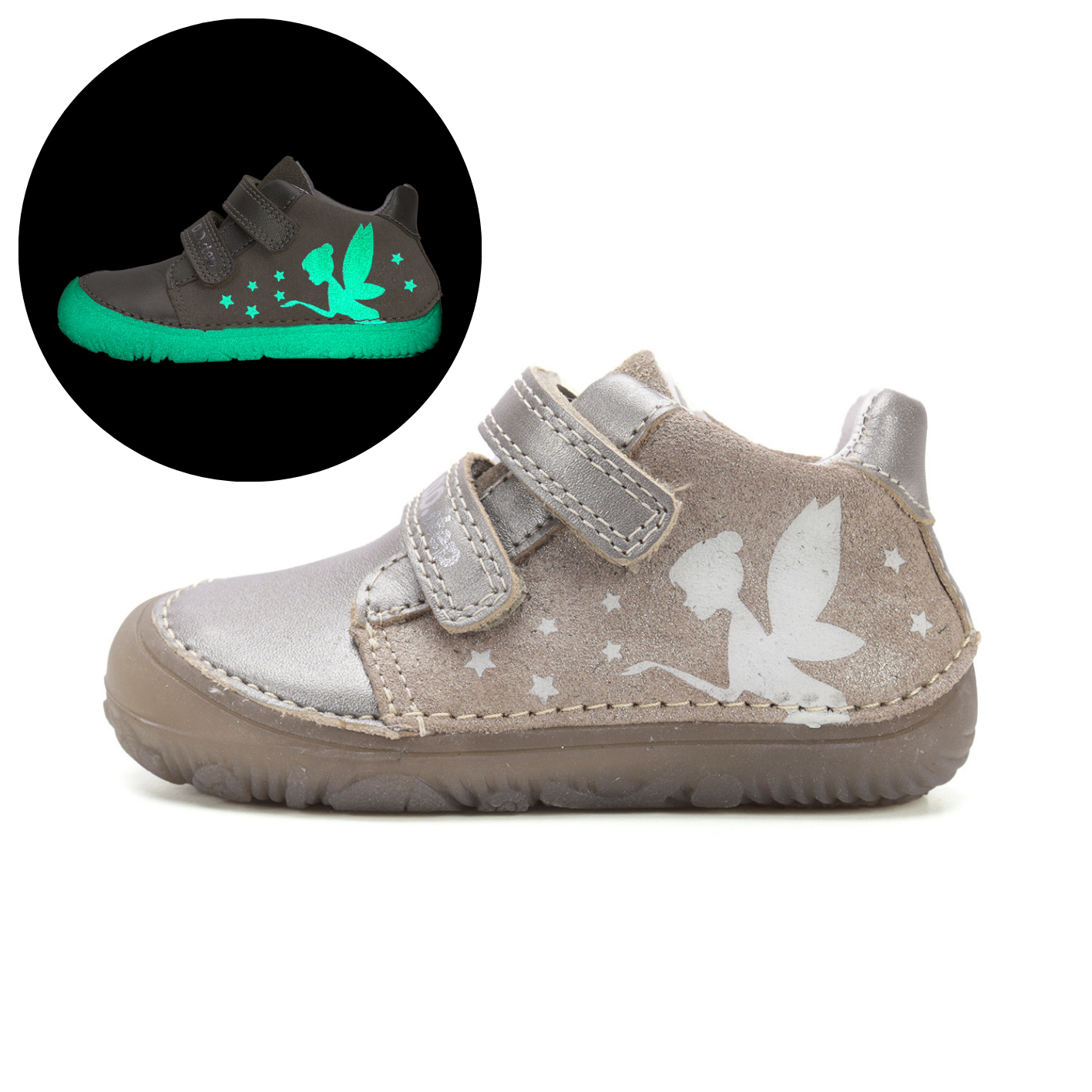 Chaussures enfant DDstep barefoot champagne fée  sur la boutique liberty pieds