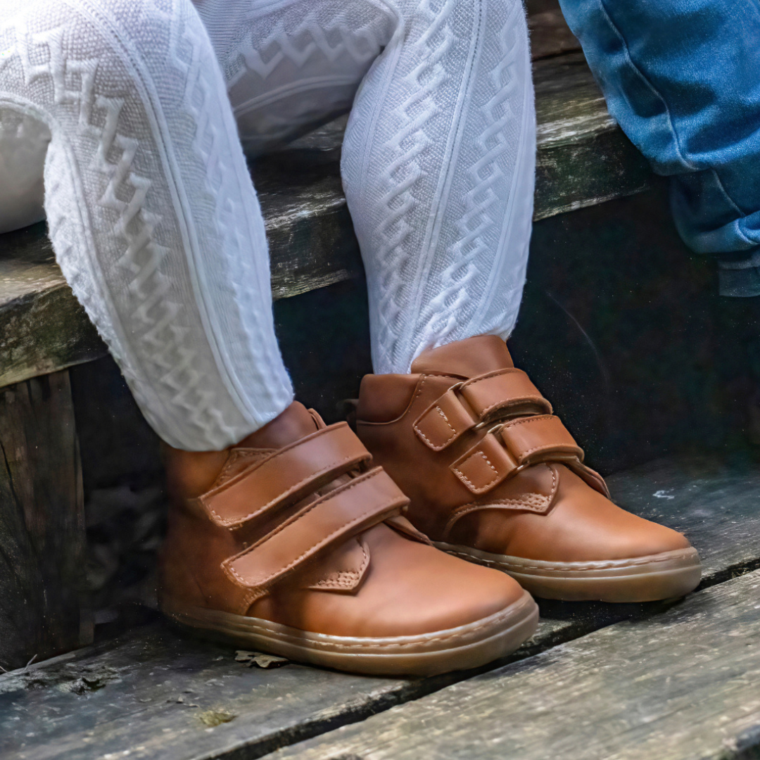 Chaussures barefoot Plunie Boots Sirius Cognac sur la boutique Liberty Pieds
