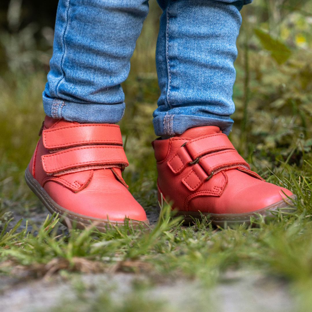Chaussures barefoot Plunie Boots Sirius Corail sur la boutique Liberty Pieds
