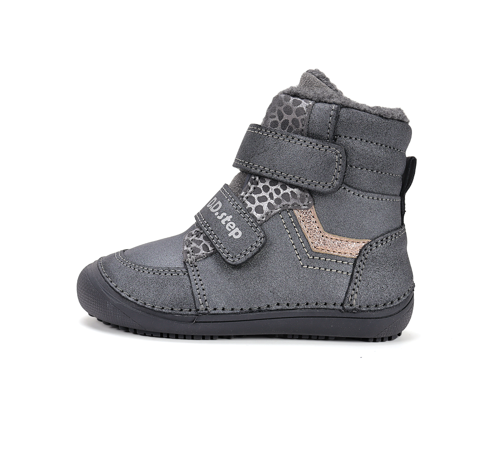 Chaussures fourrées enfant DD Step barefoot W063-52804E Black sur la boutique Liberty Pieds (1)