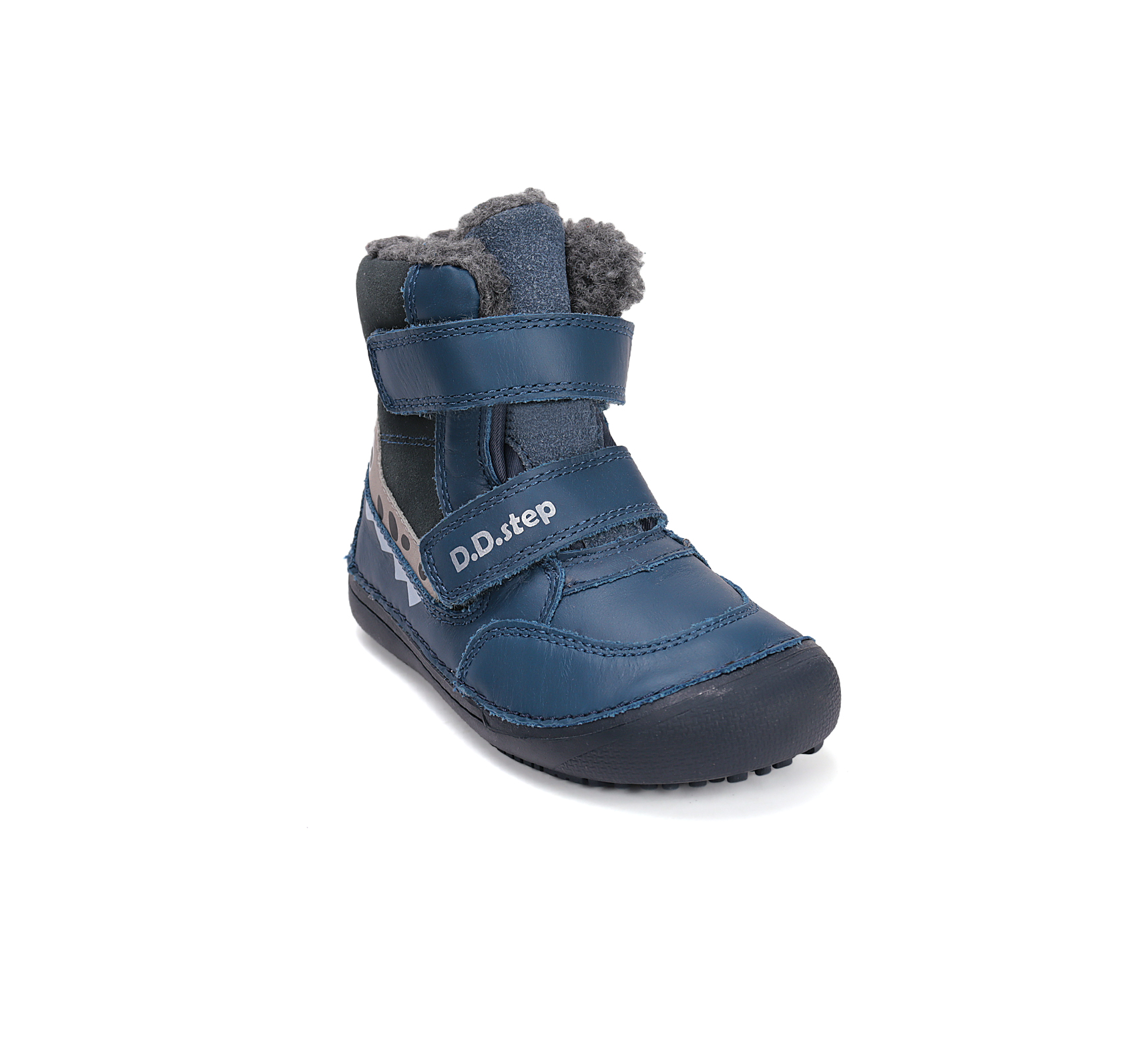 Chaussures fourrées enfant DD Step barefoot W063-52415 Bermuda Blue Croco sur la boutique Liberty Pieds (7)