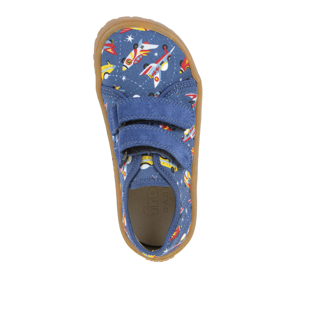 Baskets en toile enfant Froddo barefoot G1700440-5_5 déco avion sur la boutique Liberty Pieds (1)