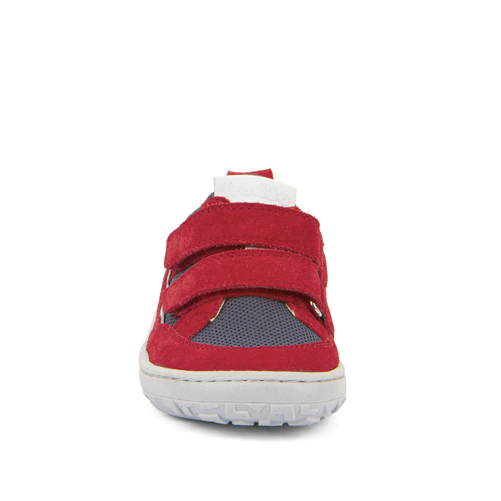 Basket cuir et textile Froddo barefoot base G3130271-18 rouge sur la boutique Liberty Pieds (4)