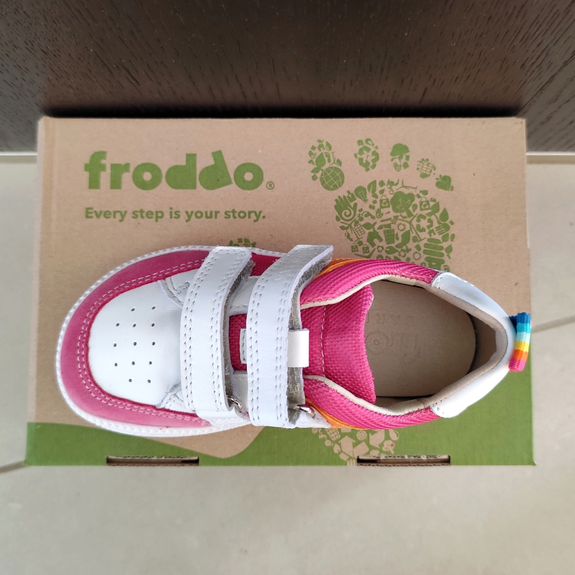 Baskets barefoot enfant Froddo Loop G3130282-7 rose sur la boutique Liberty Pieds