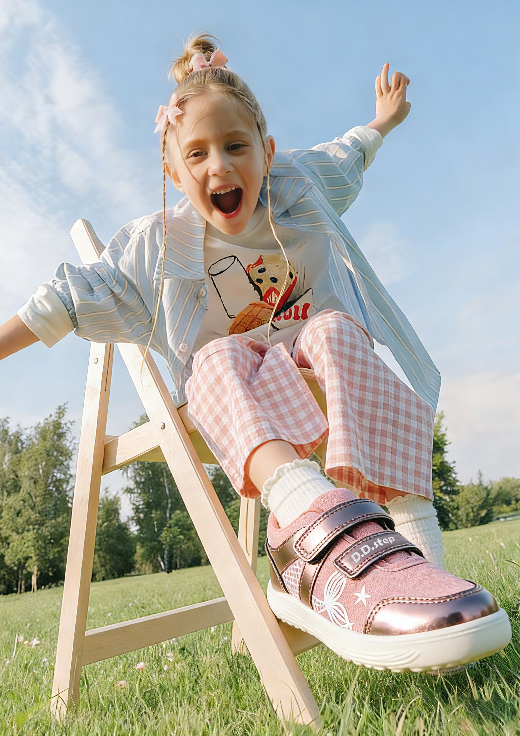 Baskets enfant imperméables DD Step barefoot P093-62727B Strawberry sirène sur la boutique Liberty Pieds (10)