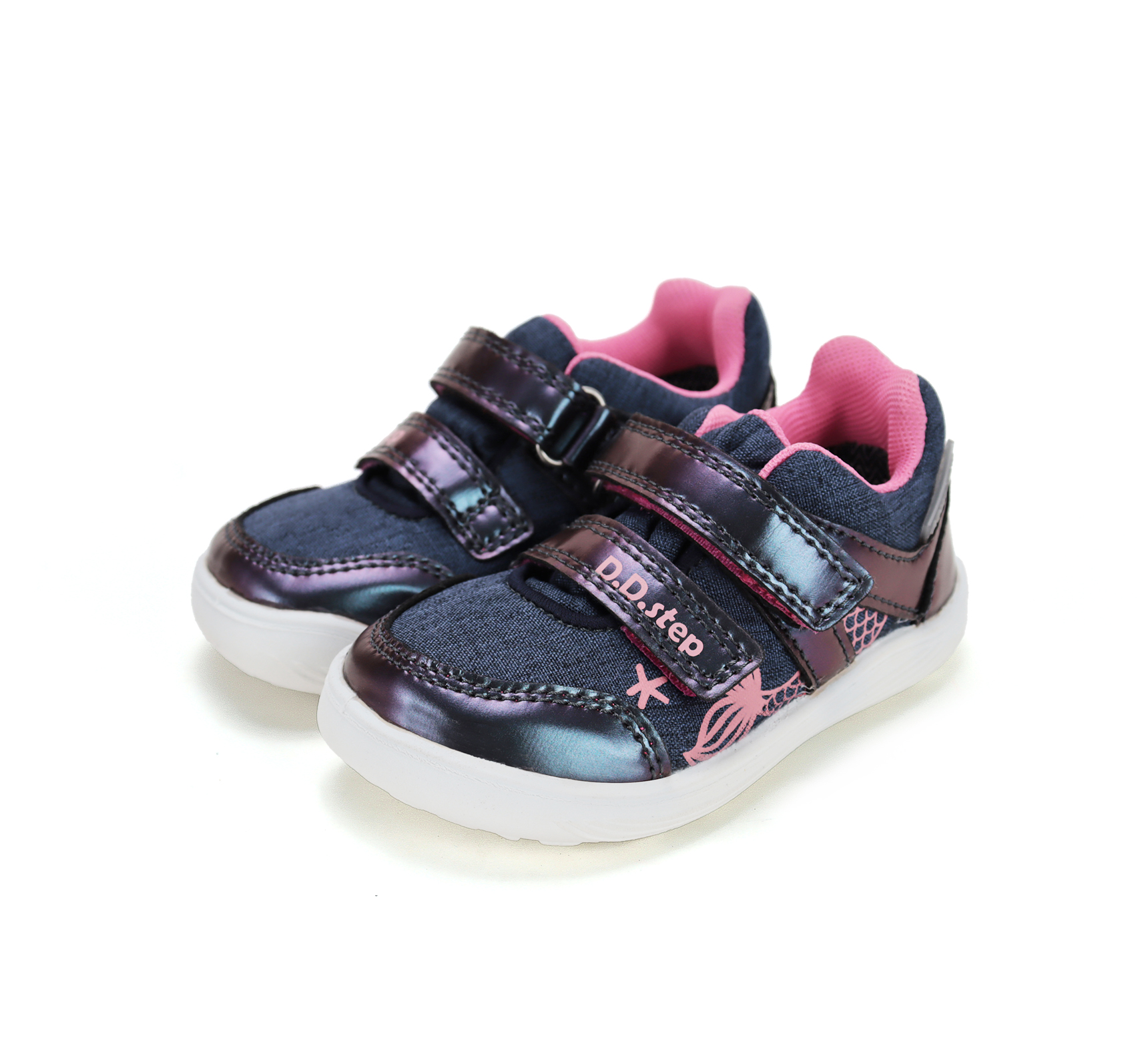 Baskets enfant imperméables DD Step barefoot P093-62727 Royal Blue sirène sur la boutique Liberty Pieds (6)