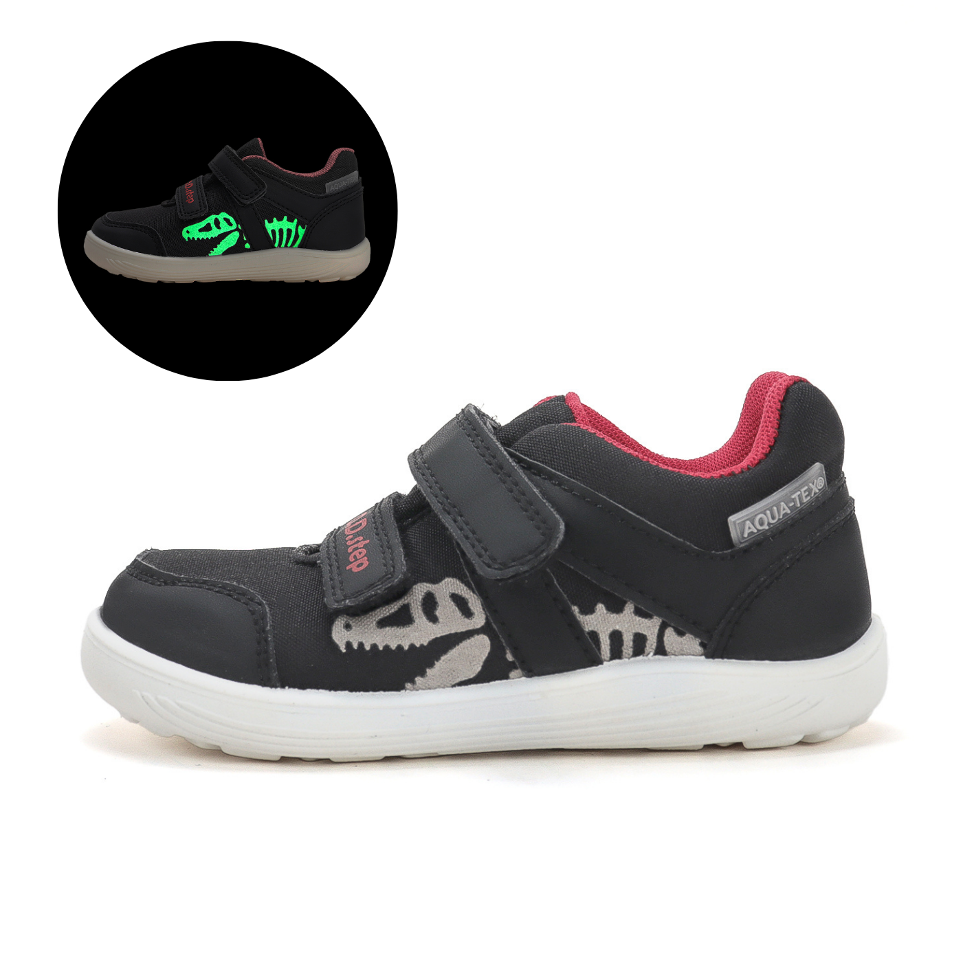 Baskets enfant imperméables DD Step barefoot P093-62885A Black dino sur la boutique Liberty Pieds (12)