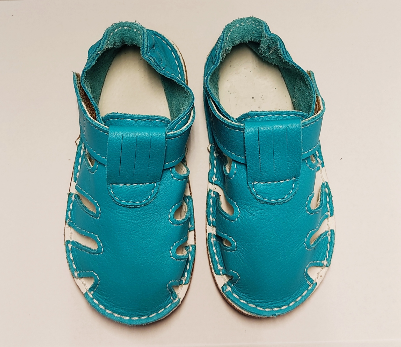 Sandale ptit scratch de Tomar Création bleu turquoise sur la boutique Liberty Pieds 5