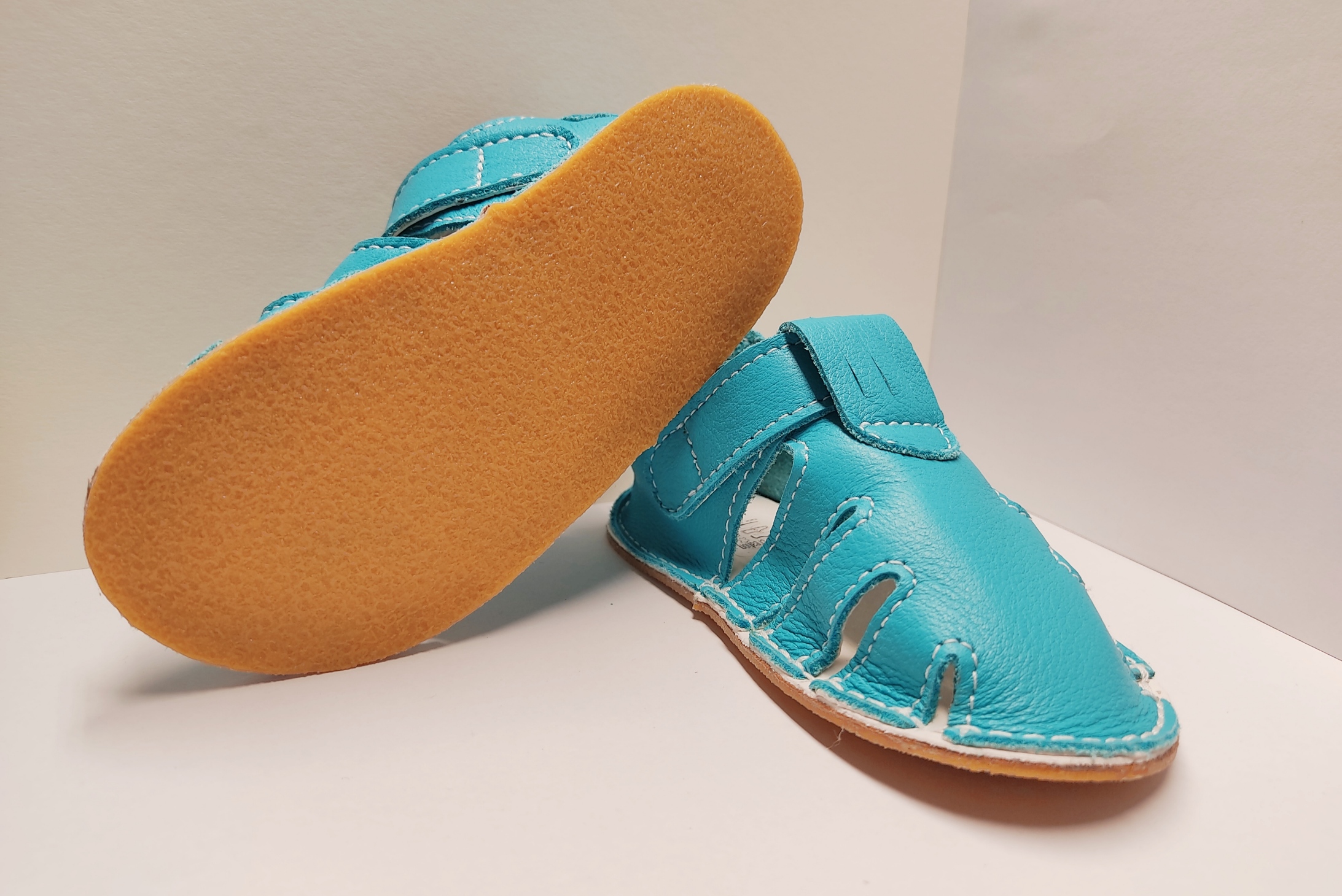 Sandale ptit scratch de Tomar Création bleu turquoise sur la boutique Liberty Pieds 8