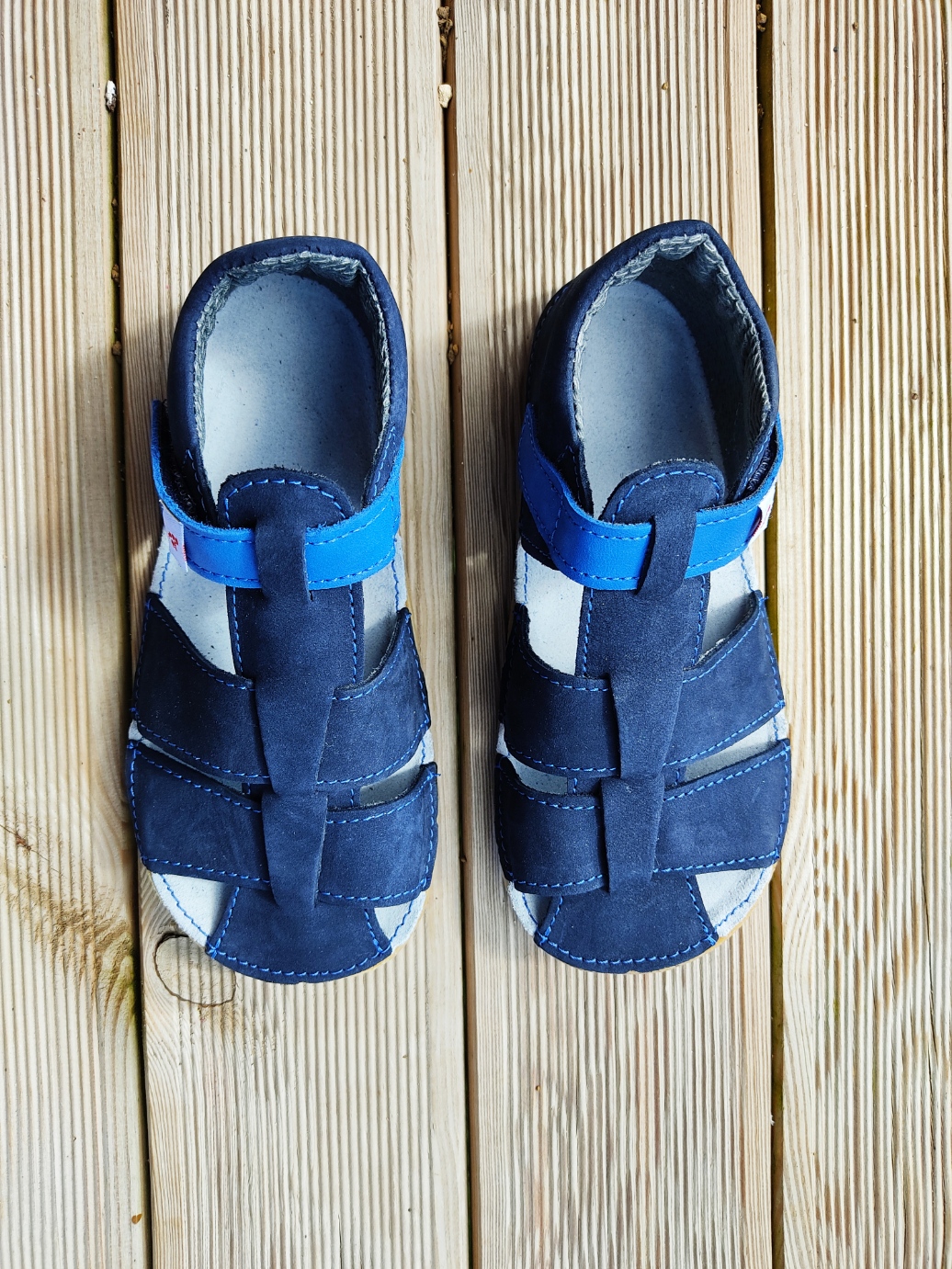 sandales EF barefoot bleu marine sur la boutique liberty pieds (4)