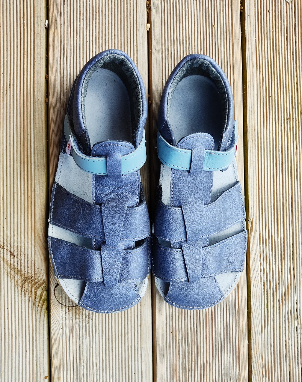 sandales ef barefoot grise sur le boutique liberty pieds
