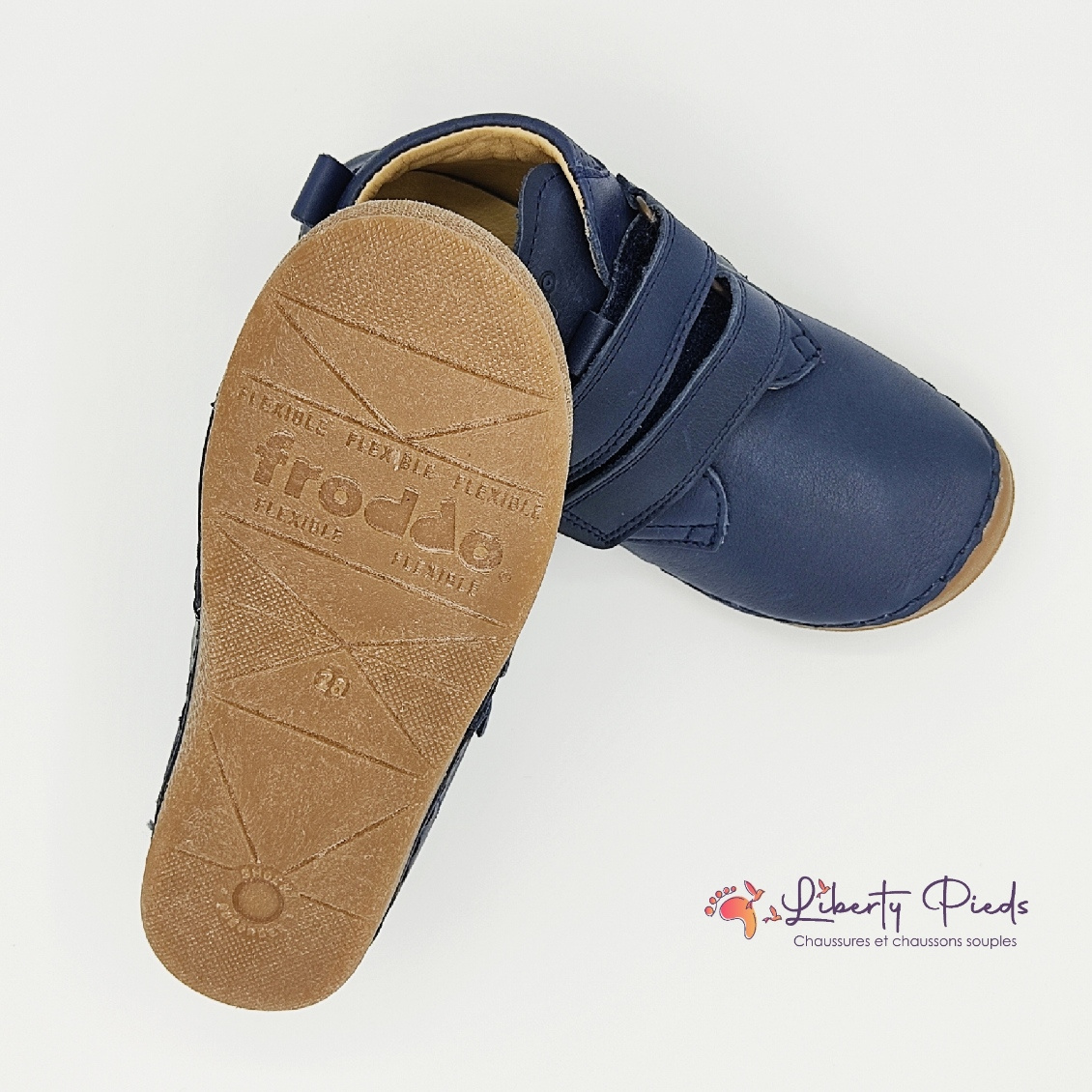 chaussures en cuir froddo paix velcro dark blue sur la boutique liberty pieds (6)