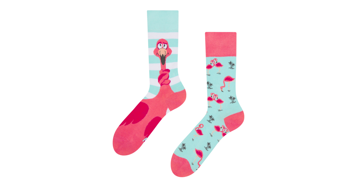 Chaussettes rigolotes pour enfants Flamants roses | Dedoles