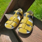 sandales ef barefoot jaune sur le boutique liberty pieds-4