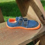 Baskets en mesh de la marque Beda barefoot, blue mandarine, sur la boutique Liberty Pieds-12