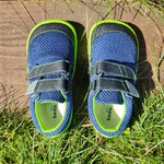 Baskets en mesh de la marque Beda barefoot, blue lime, sur la boutique Liberty Pieds-17