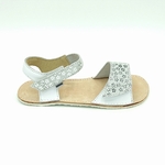 sandales barefoot Ok bare MIRRISA.I blanche à fleurs argentées sur la boutique Liberty Pieds-5