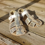 Sandales ef barefoot or gold sur la boutique liberty pieds