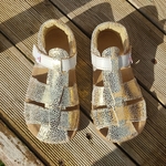 Sandales ef barefoot or gold sur la boutique liberty pieds-2