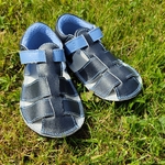 sandales EF barefoot bleu marine cuir lisse sur la boutique liberty pieds-2