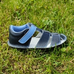 sandales EF barefoot bleu marine cuir lisse sur la boutique liberty pieds-7