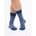 chaussettes Dedoles jacquard bleues et grises sur la boutique Liberty Pieds-1