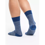 chaussettes Dedoles jacquard bleues et grises sur la boutique Liberty Pieds-2