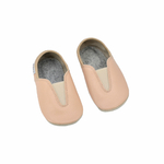chaussons barefoot enfant en cuir HIP HOP beige sur la boutique Liberty Pieds