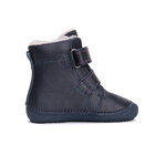 bottes barefoot fourrées DD step W063-42152 Royal Blue coeurs sur la boutique Liberty Pieds (4)