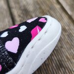 Basket enfant en toile EF Barefoot -23-3407-1720 black love - sur la boutique Liberty Pieds