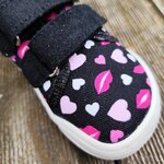 Basket enfant en toile EF Barefoot -23-3407-1720 black love - sur la boutique Liberty Pieds-1