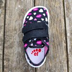 Basket enfant en toile EF Barefoot -23-3407-1720 black love - sur la boutique Liberty Pieds-3