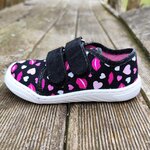 Basket enfant en toile EF Barefoot -23-3407-1720 black love - sur la boutique Liberty Pieds-5