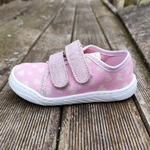 Basket enfant en toile EF Barefoot -23-3407-1603 rose déco coeurs - sur la boutique Liberty Pieds